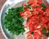 A picture of step 1 of Corn spinach cheese toast.