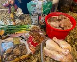 A picture of step 1 of Bun Mang Gio Heo (Vietnamese Pork Hock and Bamboo Shoot Noodle Soup).
