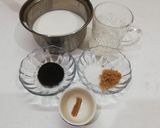 A picture of step 1 of Karak chai.