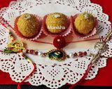 A picture of step 9 of Orange Coconut Laddu.