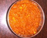 A picture of step 2 of Schezwan fried rice.