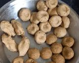 A picture of step 3 of Barley flour baati.