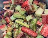A picture of step 1 of Rhubarb, apple and berries oat crumble @kana’s birthday 🥳.