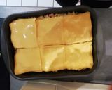 Une image de l'étape 5 de Gratin de pates, lardons et cheddar.