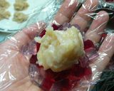 A picture of step 14 of Hydrangea (Japanese Confectionery) Made with Simmered Beans.