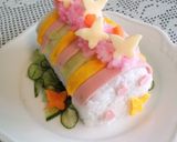 A picture of step 16 of Flower Sushi Roll for Hina Matsuri or Mother's Day.