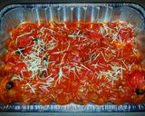 A picture of step 7 of Mike's Sausage Eggplant Parmesan.