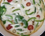 A picture of step 3 of Spinach Omelette Foccasia.