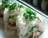 A picture of step 3 of California Rolls.