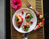 A picture of step 5 of Stuffed coloured capsicum.