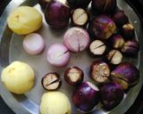 ભરેલા રીંગણ,બટાકા ડુંગળી નુ શાક (Stuffed Brinjal Potato Onion Shak Recipe In Gujarati) રેસીપી સ્ટેપ1ફોટો