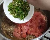 A picture of step 4 of Qeema,Makkai,Matar.