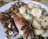 Фото кроку 2 до Мясные рулетики с картошкой в сливках.