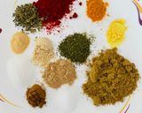 A picture of step 1 of Bharela Shak Masala.