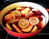 A picture of step 4 of Pear Compote Made with Red Wine.