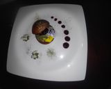 Foto del paso 6 de la receta: Buñuelo relleno de crema té matcha y mermelada de frutos rojos