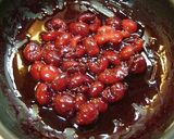 A picture of step 3 of Chocolate Blancmange with Cherry Sauce.