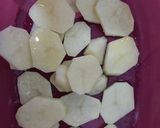 Foto del paso 1 de la receta Tarta de pisto, base de patatas, con huevos y tiritas de jamón