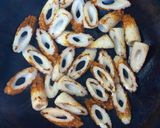 A picture of step 3 of Chikuwa and Cabbage Stir-Fried in Mayonnaise and Ponzu.