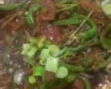 A picture of step 6 of Thai style beef noodles.
