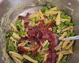 Foto del paso 3 de la receta: Casarecce pasta con bimi, pesto y jamón