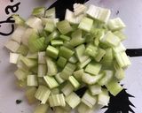 Une image de l'étape 5 de Potage de cresson,pommes de terre prunelle et céleri branche à la crème et épices italiennes.