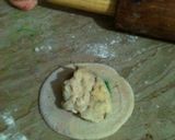 A picture of step 5 of Malai khajla.