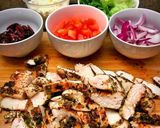 A picture of step 4 of Easy Greek Chicken Wraps.
