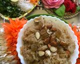 A picture of step 4 of Coconut rice with tricolour Salad.