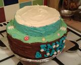 A picture of step 10 of Vickys 'FROZEN' Cake - Decoration Idea.