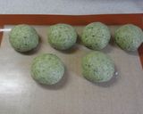 A picture of step 3 of Plump & Fluffy Anpan with Yomogi (Japanese Mugwort).