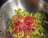 A picture of step 6 of Veg Thukpa soup with noodles.