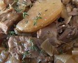A picture of step 5 of Braised lamb Kleftiko with filo pastry and feta.