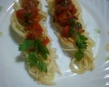 A picture of step 6 of Spaghetti Pomodoro #4weeksChallenge.