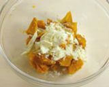 A picture of step 4 of Crunchy Kabocha Squash Pie for Halloween.