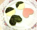A picture of step 2 of For Hinamatsuri (Girl's Day Festival) Heart-shaped Dolls Charaben.