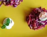 A picture of step 4 of Purple Cabage Salad.
