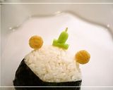 A picture of step 9 of Japanese Doll Festival Bear Hina Dolls for Bento.