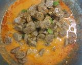 A picture of step 8 of Achari masala Soya chaap.
