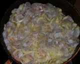 A picture of step 5 of Shrimp Alfredo.
