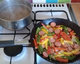 A picture of step 2 of Vickys Creamy Chorizo Fusilli, GF DF EF SF NF.
