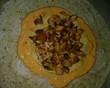 A picture of step 4 of Crunchy chicken taco wrap.