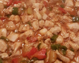 Foto del paso 7 de la receta: Calabacines rellenos de pollo a la barbacoa y miel🍯