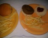 A picture of step 1 of Hamburguesa palta limon ajo barbacoa y papas.