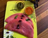 A picture of step 5 of Pinktastic Beetroot Dosa.