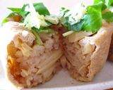 A picture of step 13 of Inari Sushi with Minced Meat and Bamboo Shoots.