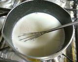 A picture of step 1 of Creamy Bavarois with Kiwi Syrup.