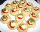 A picture of step 4 of Okara Mochi Pizza Bites.