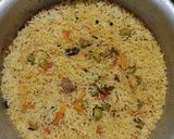 A picture of step 7 of Mutton Pulao.