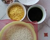 Hình bước làm 1 của món Bánh Khúc (dùng cải bó xôi)